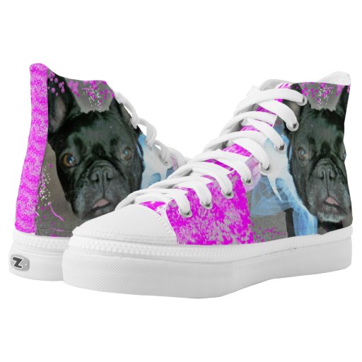 French Bulldog High Top Shoes Printed Shoes Zazzle