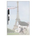 French Bulldog in Paris Dry Erase Board
