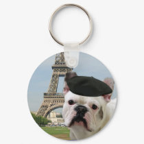 French Bulldog in Paris keychain by ritmoboxer French Bulldog in Paris keychain
