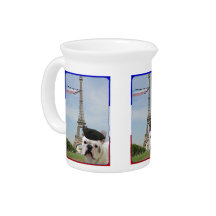 French bulldog in Paris Pitchers