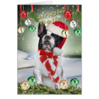 French Bulldog Jingle Bells Cards