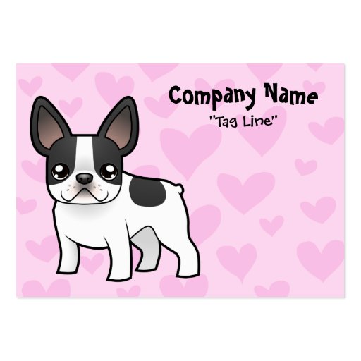 French Bulldog Love Business Card Templates (front side)