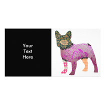French Bulldog Patchwork Pet Photo Card