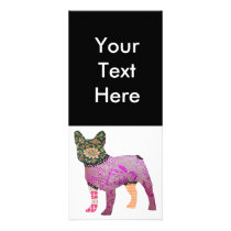 French Bulldog Patchwork Pet Rack Card