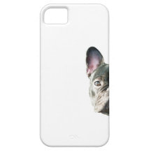 French Bulldog 'peeking' cell phone case iPhone 5 Cases
