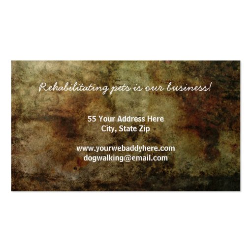 French Bulldog Pet Realated Business Card Templates (back side)