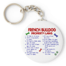 FRENCH BULLDOG Property Laws 2 Keychains