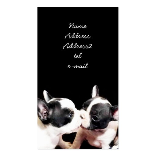 French Bulldog puppies business card (front side)