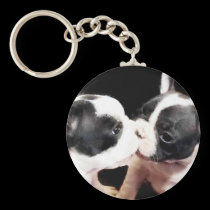French bulldog puppies keychains
