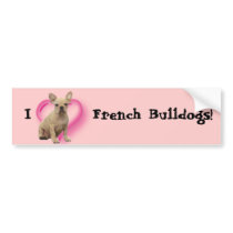 French bulldog puppy bumper sticker bumper stickers