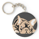 French Bulldog rose Keychains