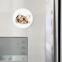 French Bulldog rose Fridge Magnets