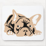 French Bulldog rose Mousepad
