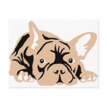 French Bulldog rose Post Cards