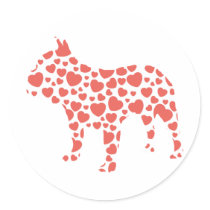 French Bulldog Round Sticker