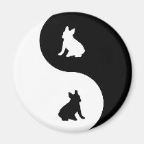 French Bulldog Yin Yang magnets