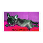French bulldogge photo card