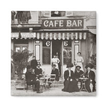 French cafe bar magnet