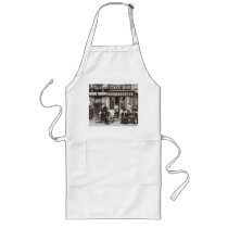 French cafe vintage scene apron