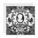 French Cameo Invitation without white edging. invitation