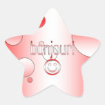 French Canadian Gifts Hello Bonjour + Smiley Face Sticker