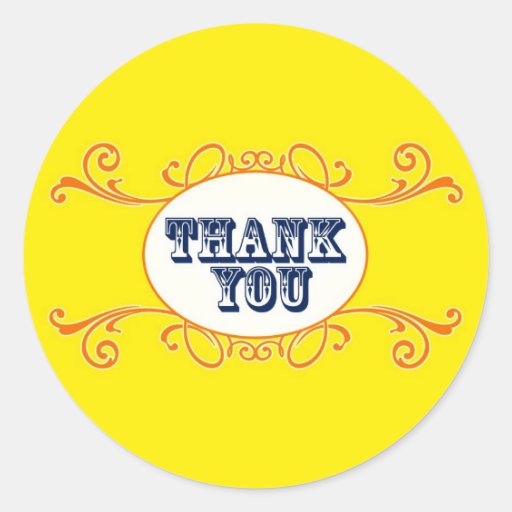 French Carnival ThankYou Sticker
