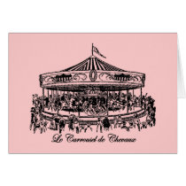 French Carousel Horses Apparel and Gifts cards