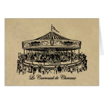 French Carousel Horses Apparel and Gifts cards