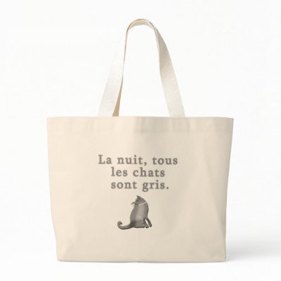 French Cats Saying Products Canvas Bag by FrenchBaby