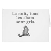 French Cats Saying Products cards