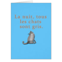 French Cats Saying Products cards