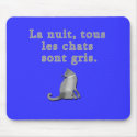 French Cats Saying Products mousepads