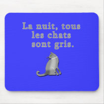 French Cats Saying Products mousepads