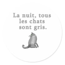 French Cats Saying Products stickers