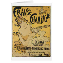 French Champagne Greeting Card