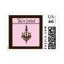 French Chandelier Postage Stamp