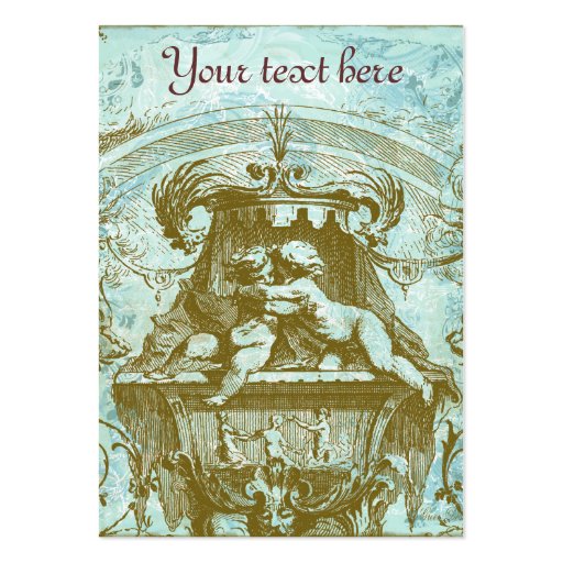 French Cherub Vintage Style Business Profile Cards Business Card (front side)
