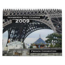 French Connection Wall Calendar by DesignerGal French Connection Wall Calendar