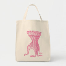 French Corset Pink Canvas Bag