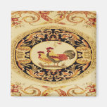 French Country Design Rooster & Hen Fridge Magnet