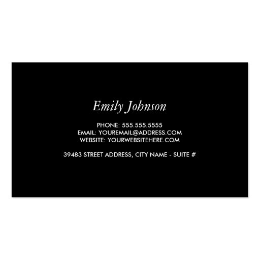 French Country Garden Business Cards (back side)