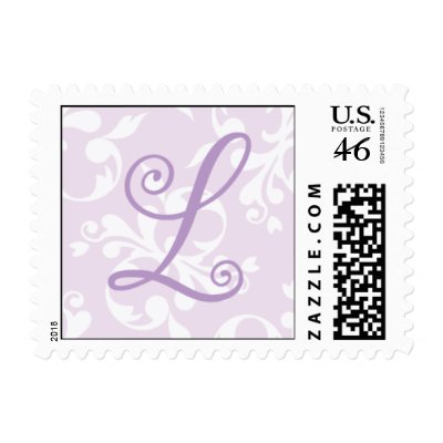 French Country Lavender Monogram L Postage
