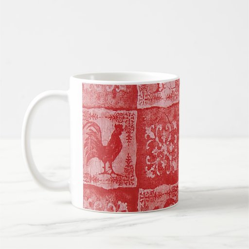 French Country Red Rooster Coffee Cup Mugs Zazzle
