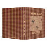 French Country Rooster Recipe Cookbook Binder