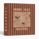 French Country Rooster Recipe Cookbook Binder
