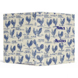 French Country Roosters Cookbook/Notebook Binder