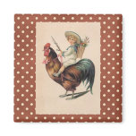 French Country Victorian Rooster Fridge Magnet