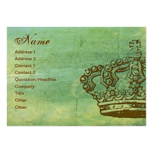 French Crown Parchment Business Cards (front side)