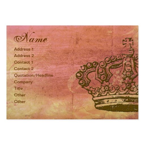 French Crown Parchment Business Cards (front side)