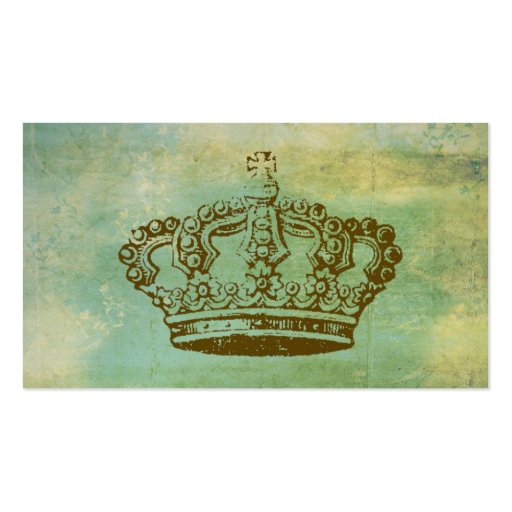 French Crown Vintage Style Business Cards (front side)